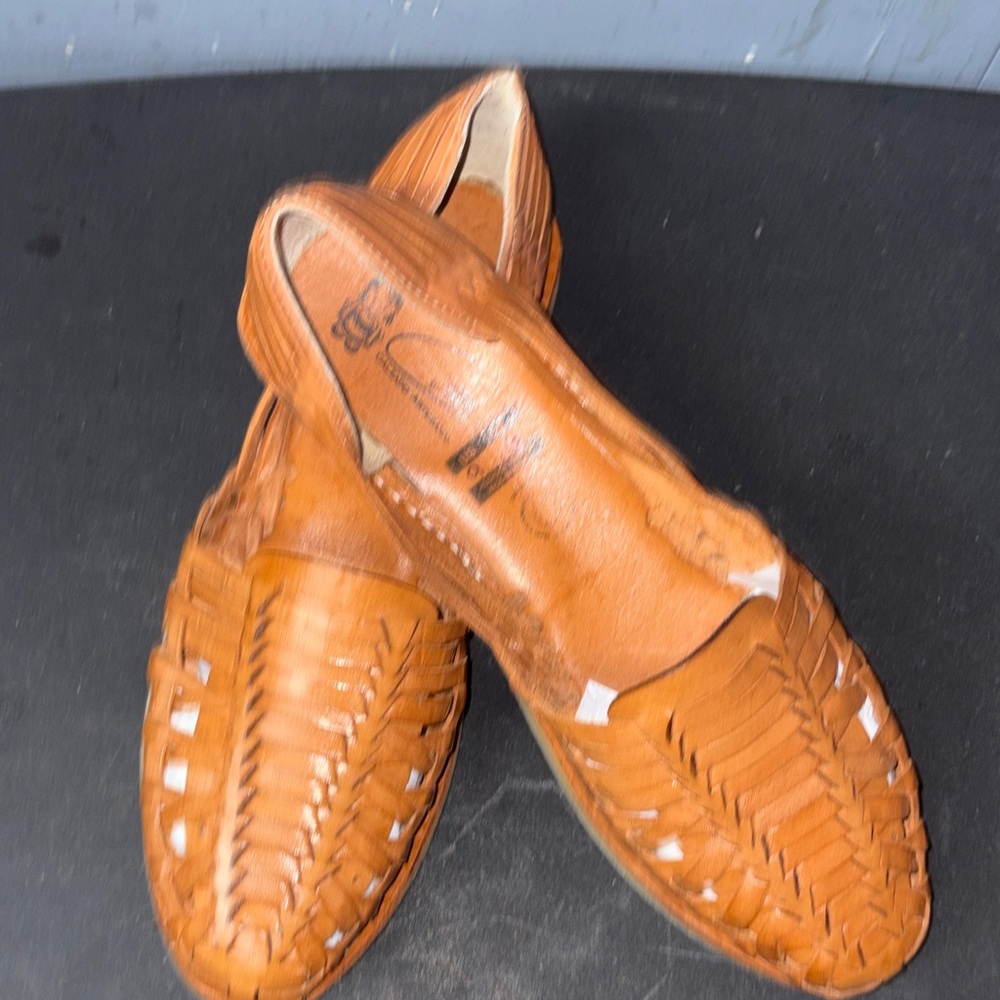 Women’s Brown Leather Huarache Loafers
